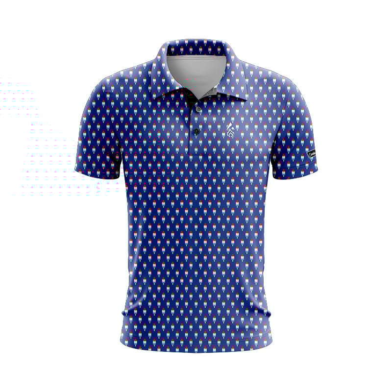 CoolWick Firecracker Everyday Button Polo