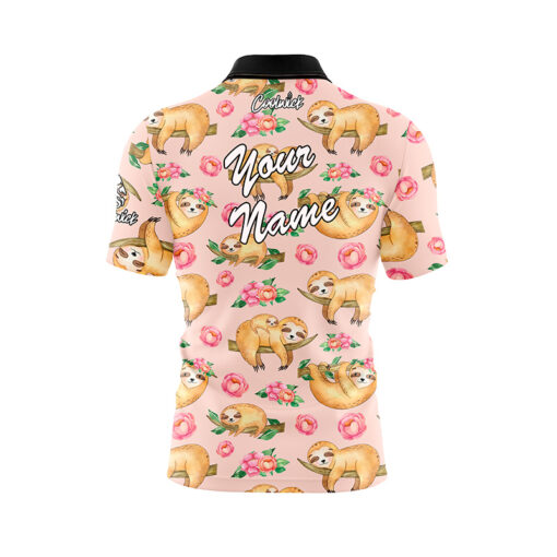 Flowery Sloths Fast Track CoolWick Bowling Jersey - Image 3