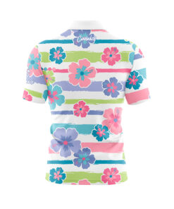 Alternative view of Hibiscus Stripes Fast Track CoolWick Bowling Jersey