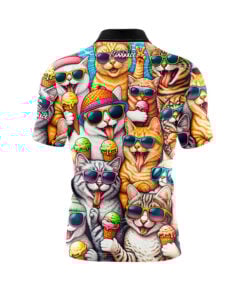 Alternative view of Summer Cats Fast Track CoolWick Bowling Jersey