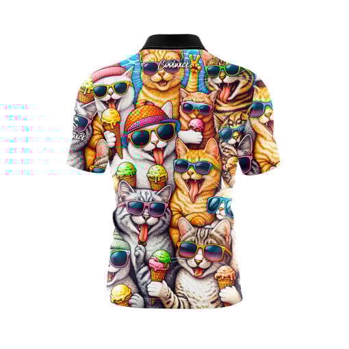 Summer Cats Fast Track CoolWick Bowling Jersey - Image 2