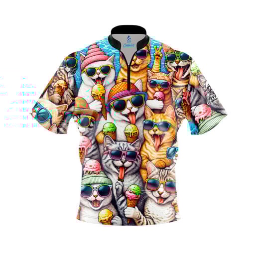 Summer Cats Fast Track CoolWick Bowling Jersey
