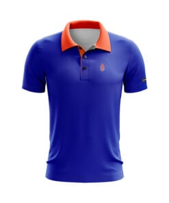 CoolWick Blue Orange Everyday Button Polo