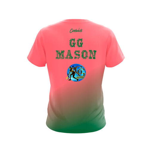 Storm Gazmine "GG" Mason Blush Pink Forest Green CoolWick Bowling Jersey - Image 2