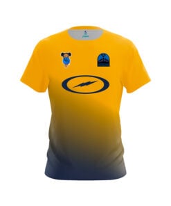 Storm Gazmine "GG" Mason Mustard Yellow Navy Blue CoolWick Bowling Jersey