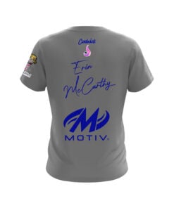 Alternative view of Motiv Erin McCarthy Solid Grey Dark Blue CoolWick Bowling Jersey
