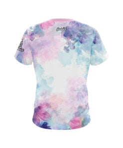 Alternative view of Watercolor Pastel Leaves CoolWick Bowling Jersey