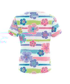 Alternative view of Hibiscus Stripes CoolWick Bowling Jersey