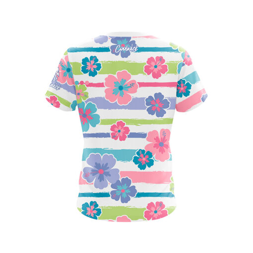 Hibiscus Stripes CoolWick Bowling Jersey - Image 2