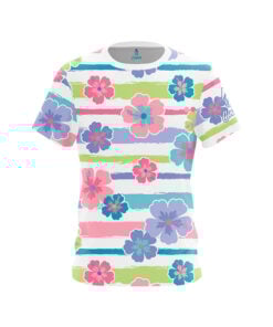 Hibiscus Stripes CoolWick Bowling Jersey