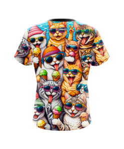 Alternative view of Summer Cats CoolWick Bowling Jersey