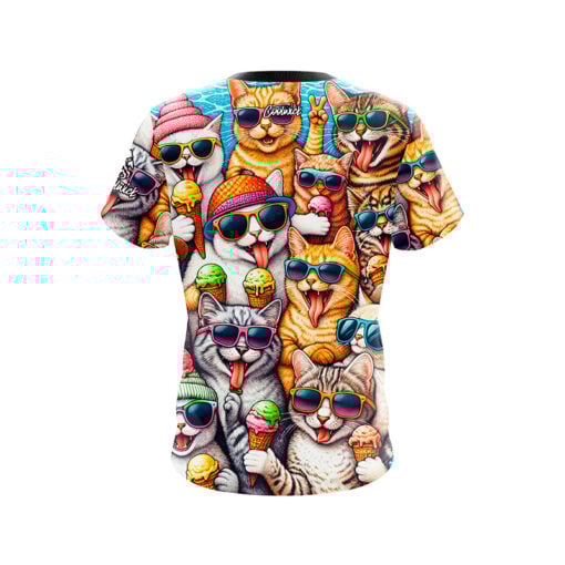 Summer Cats CoolWick Bowling Jersey - Image 2