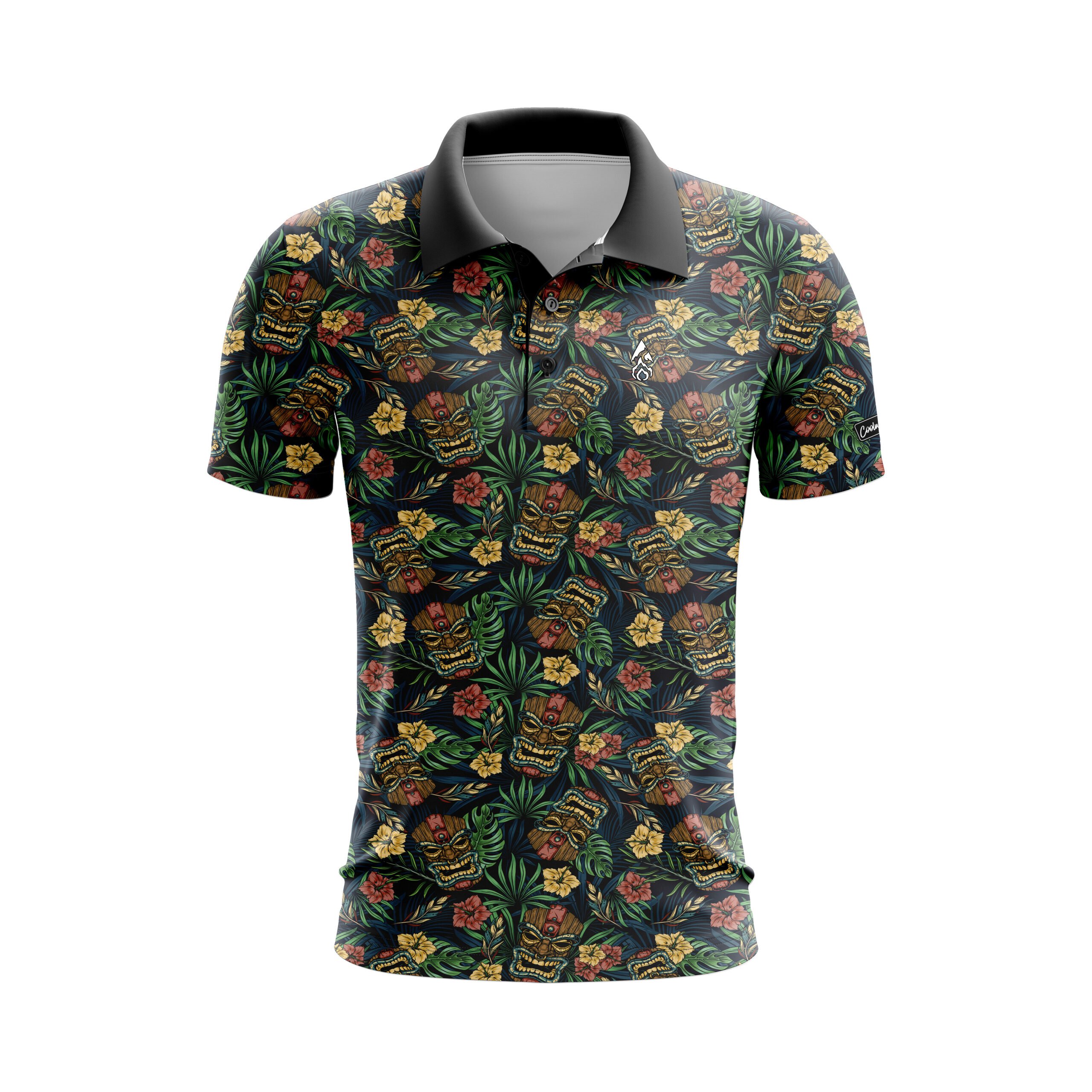 CoolWick Tiki Tiki Everyday Button Polo