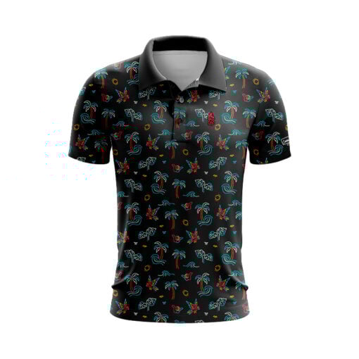 CoolWick Tropical Vibes Everyday Button Polo