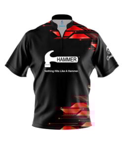 Hammer Red Luxury Strikes Quick Ship CoolWick Sash Zip Bowling Jersey