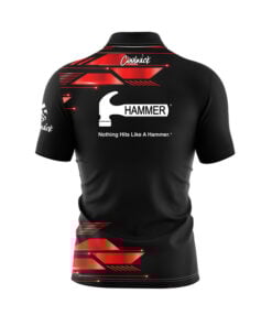 Alternative view of Hammer Red Luxury Strikes Quick Ship CoolWick Sash Zip Bowling Jersey