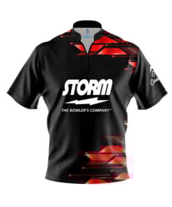 Storm Red Luxury Strikes Quick Ship CoolWick Sash Zip Bowling Jersey
