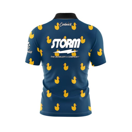 Storm Rubber Duck Quick Ship CoolWick Sash Zip Bowling Jersey - Image 2