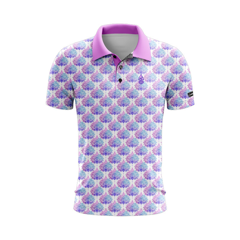 CoolWick Colorful Lotus Everyday Button Polo