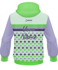 Alternative view of CoolWick Elite Future Diamond Purple Green Hoodie