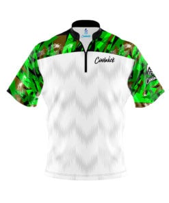 CoolWick Elite Prem Green Sash Zip Jersey