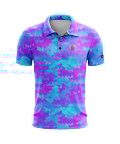 CoolWick Cotton Candy Camo Everyday Button Polo