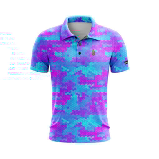 CoolWick Cotton Candy Camo Everyday Button Polo