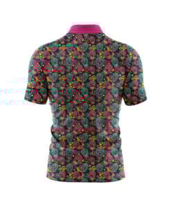 Alternative view of CoolWick Day of the Dead Everyday Button Polo