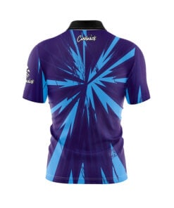 Alternative view of Blue Purple Splat Fast Track CoolWick Bowling Jersey