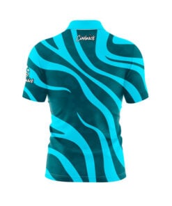 Alternative view of Teal Swirls Fast Track CoolWick Bowling Jersey