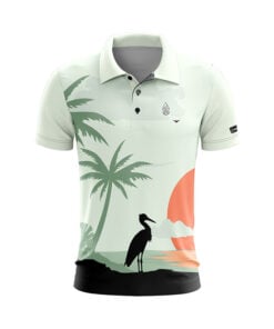 CoolWick Florida Sunset Everyday Button Polo