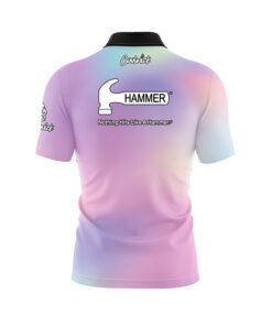 Alternative view of Hammer Cotton Candy Skies Quick Ship CoolWick Sash Zip Bowling Jersey