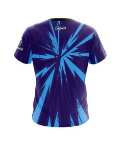 Alternative view of Blue Purple Splat CoolWick Bowling Jersey