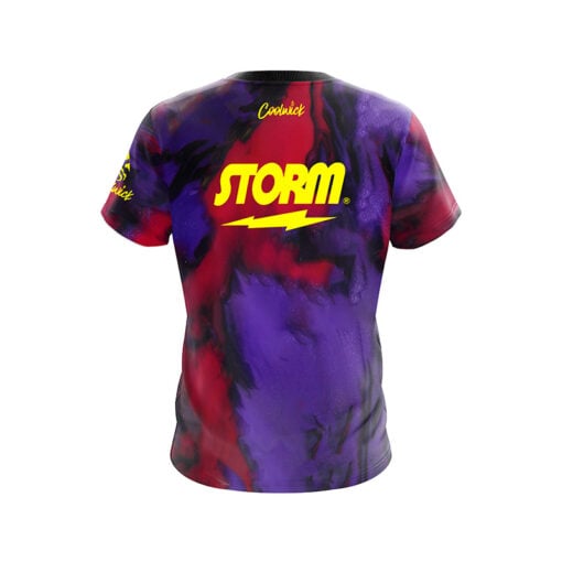 Storm Identity Black Cherry Purple CoolWick Bowling Jersey - Image 2