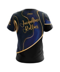 Alternative view of Hammer Jacqueline Rollins Blue Gold Rivulets CoolWick Bowling Jersey