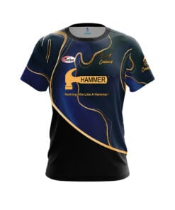 Hammer Jacqueline Rollins Blue Gold Rivulets CoolWick Bowling Jersey
