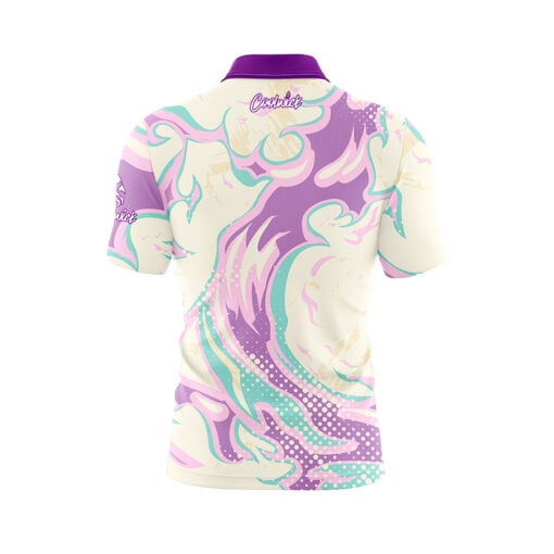 Abstract Fire Liquid Lava Fast Track CoolWick Bowling Jersey - Image 2