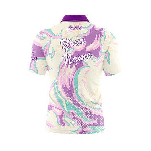 Abstract Fire Liquid Lava Fast Track CoolWick Bowling Jersey - Image 3