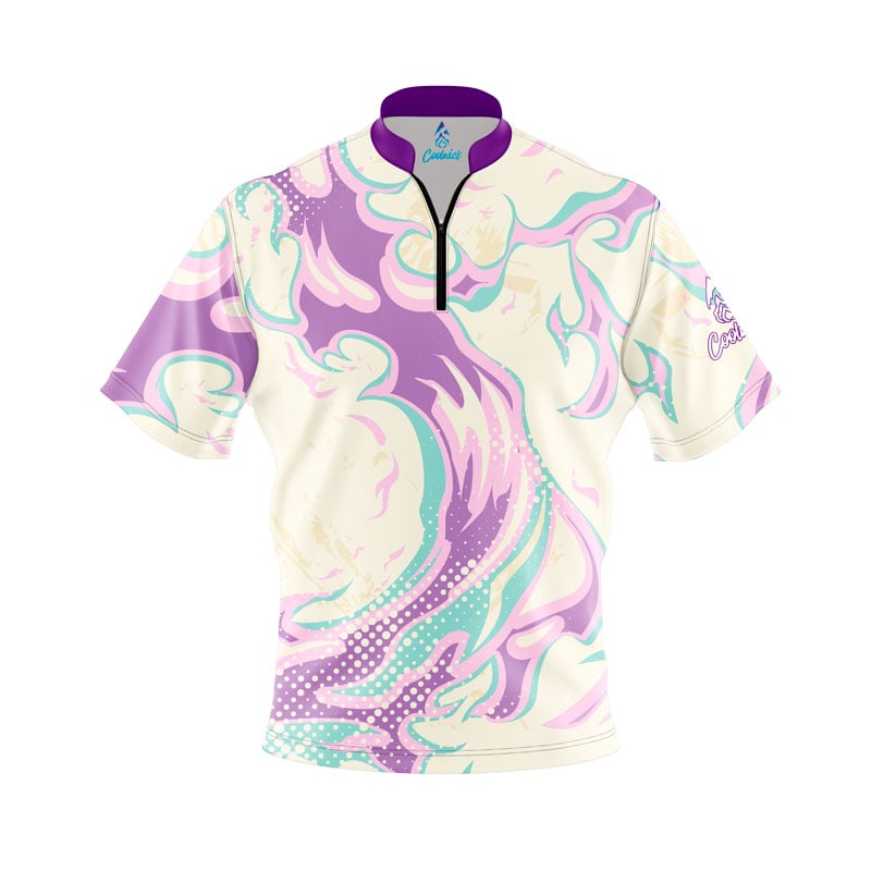 Abstract Fire Liquid Lava Fast Track CoolWick Bowling Jersey