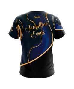Alternative view of Hammer Jacqueline Evans Blue Gold Rivulets CoolWick Bowling Jersey