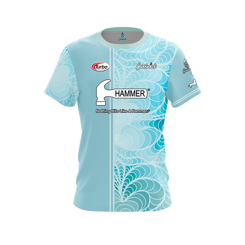 Hammer Jacqueline Evans Split Aqua Gradient CoolWick Bowling Jersey