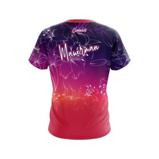 Jennifer Mauerman Flower Love Purple Fade CoolWick Bowling Jersey - Image 2