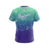 Jennifer Mauerman Flower Love Purple Teal CoolWick Bowling Jersey - Image 2