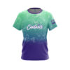 Jennifer Mauerman Flower Love Purple Teal CoolWick Bowling Jersey