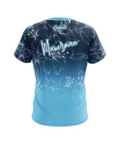 Alternative view of Jennifer Mauerman Flower Love Teal Fade CoolWick Bowling Jersey