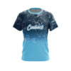Jennifer Mauerman Flower Love Teal Fade CoolWick Bowling Jersey
