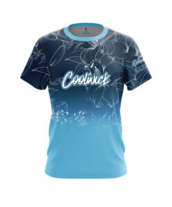 Jennifer Mauerman Flower Love Teal Fade CoolWick Bowling Jersey