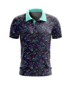 CoolWick Midnight Butterfly Dreams Everyday Button Polo