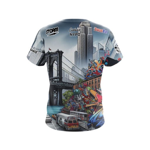 Storm NYPD Graffiti Bridge CoolWick Bowling Jersey - Image 2