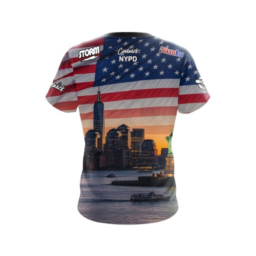 Storm NYPD NY Sunset CoolWick Bowling Jersey - Image 2